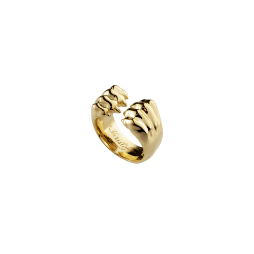 Bague Ouverte en Vermeil Or 24 carats Patte de Lion